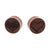 Wood Doodle Hearts Plugs - Sawo Red Brown