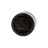 Houten Rose Plugs - Areng Hout Zwart