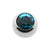 Surgical Steel Jewelled Threaded Ball Blue Zircon