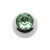 Surgical Steel Jewelled Threaded Ball Peridot