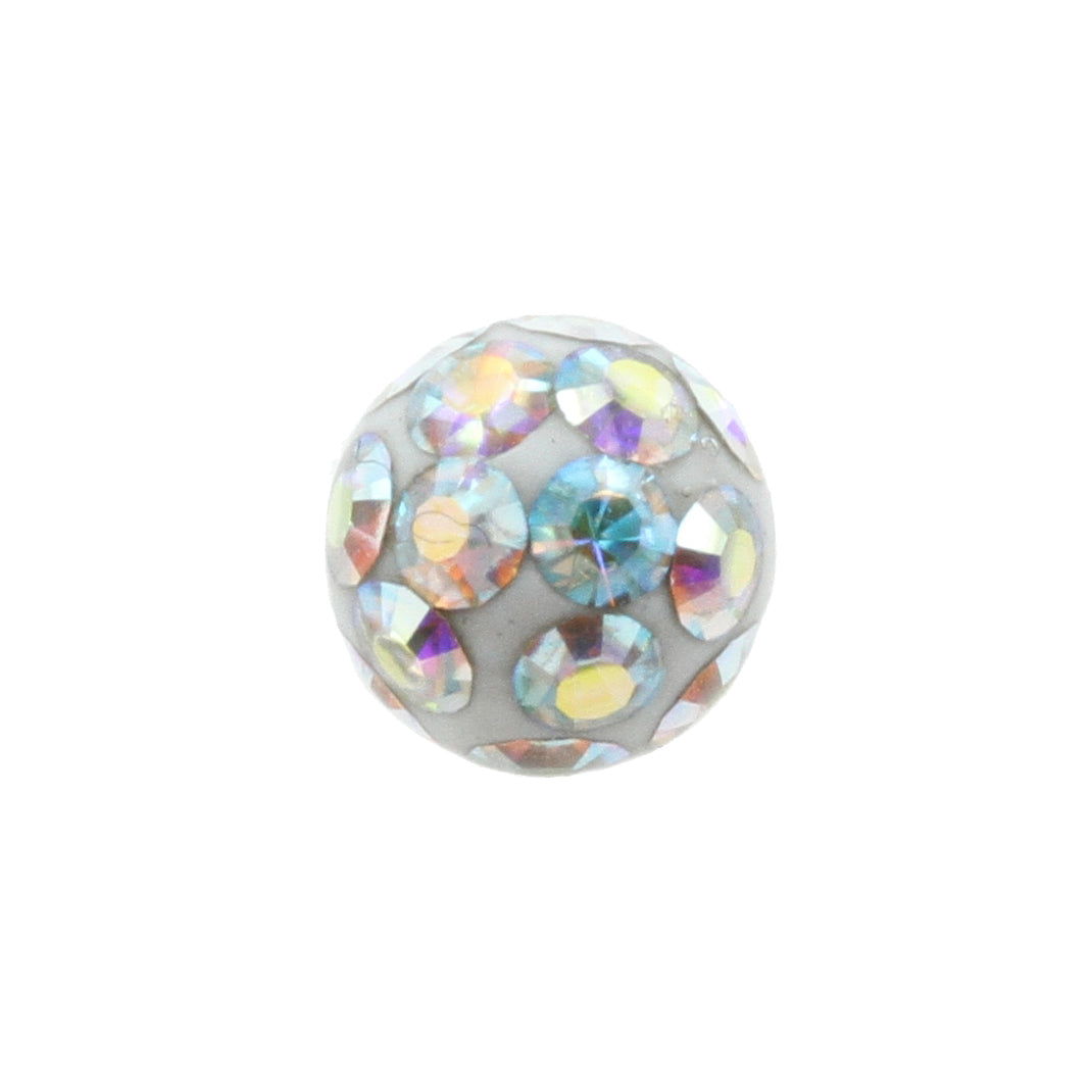 Chirurgisch Stalen Multi Jewelled Opschroefbal Crystal AB