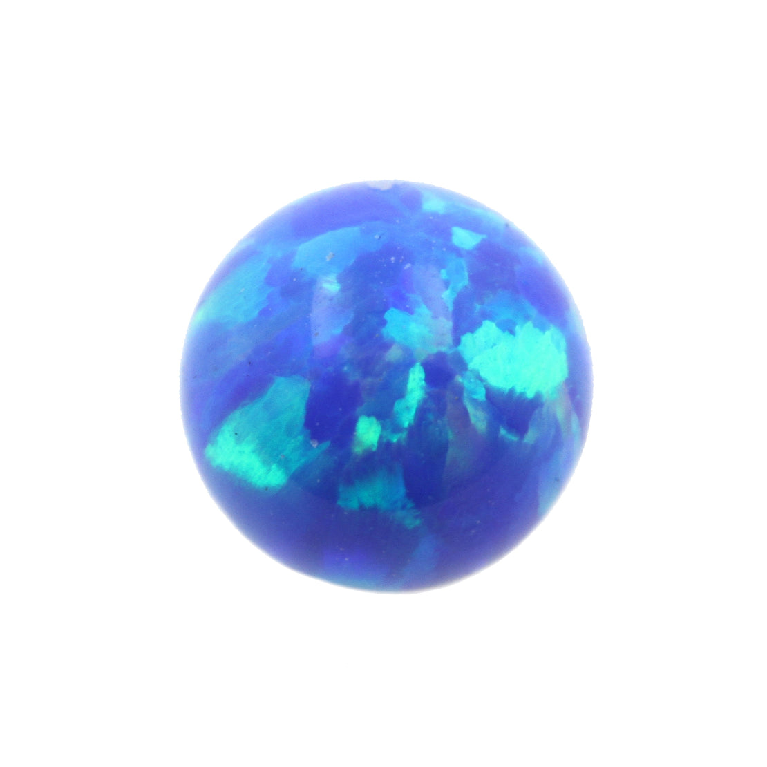 Synthetic Stone Threaded Opal Ball Sapphire Blue Opal