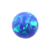 Synthetic Stone Threaded Opal Ball Sapphire Blue Opal
