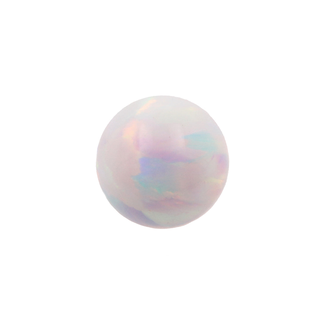 Synthetic Stone Threaded Opal Ball White Opal
