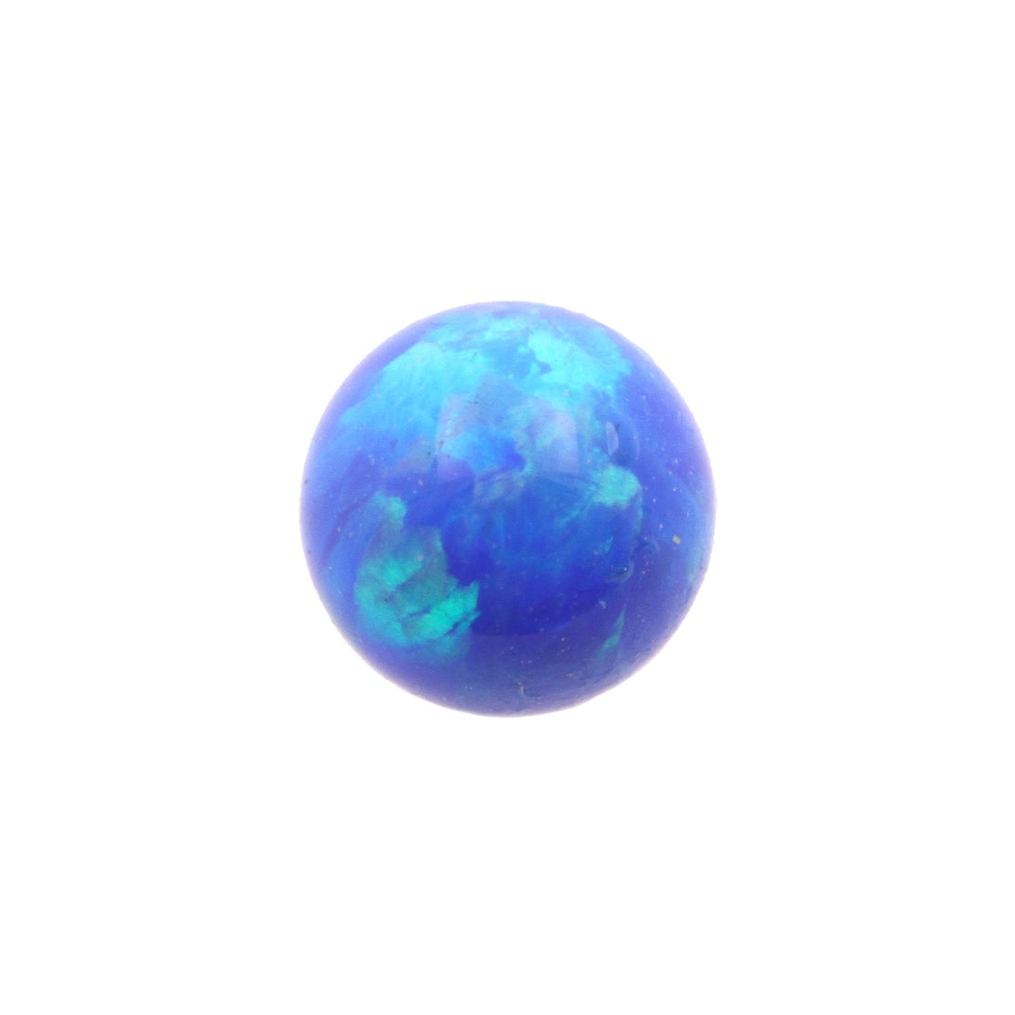 Synthetic Stone Threaded Opal Ball Sapphire Blue Opal
