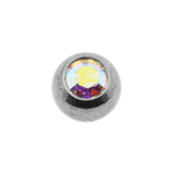 Titanium Opschroefbal Kristal Crystal AB