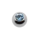 Titanium Opschroefbal Kristal Aquamarine