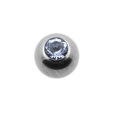 Titanium Opschroefbal Kristal Light Blue Sapphire