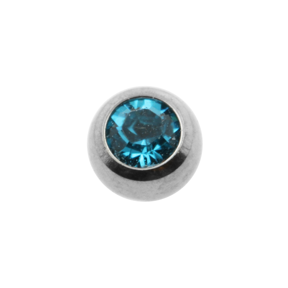 Titanium Opschroefbal Kristal Blue Zircon