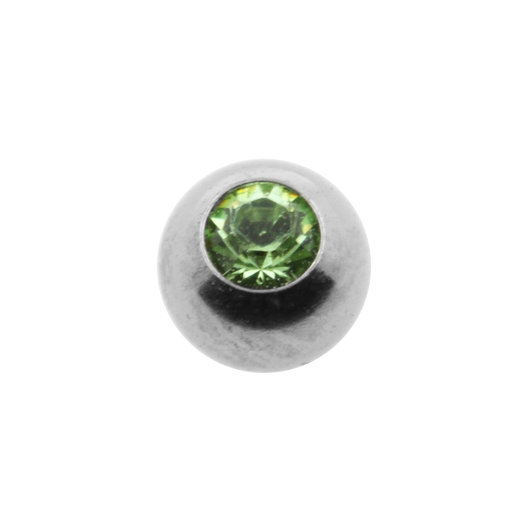 Titanium Opschroefbal Kristal Peridot