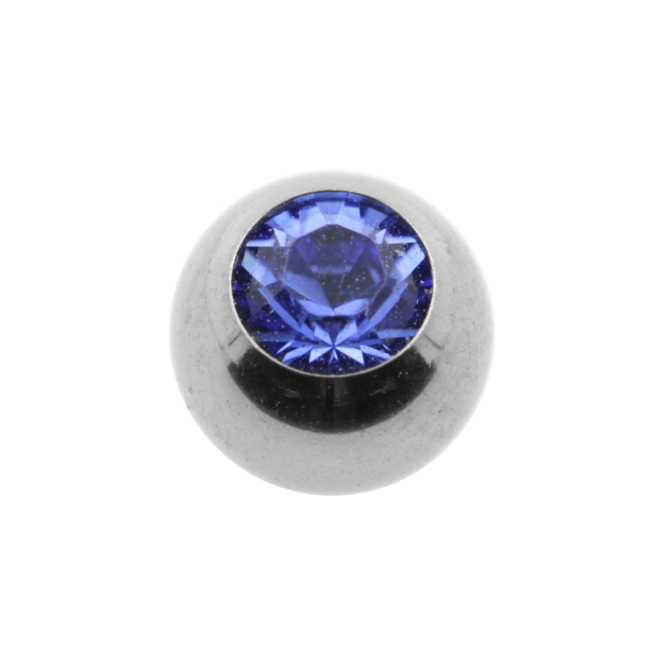 Titanium Jewelled Threaded Ball Sapphire