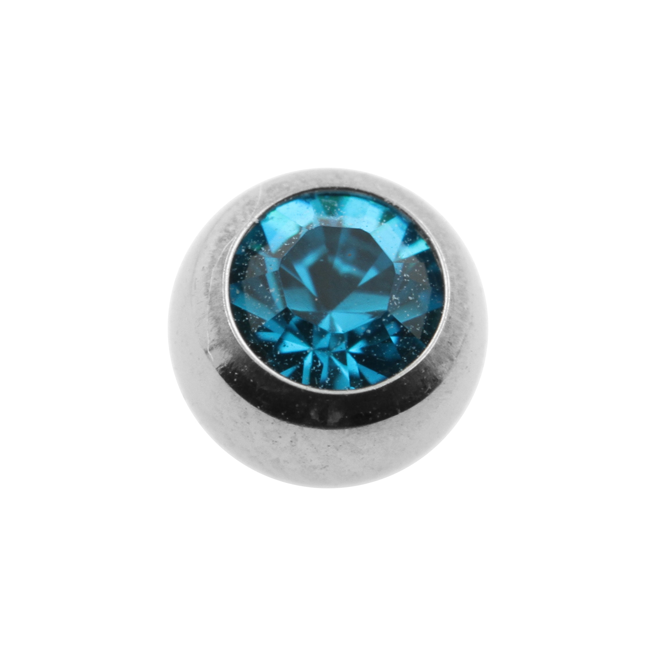 Titanium Opschroefbal Kristal Blue Zircon