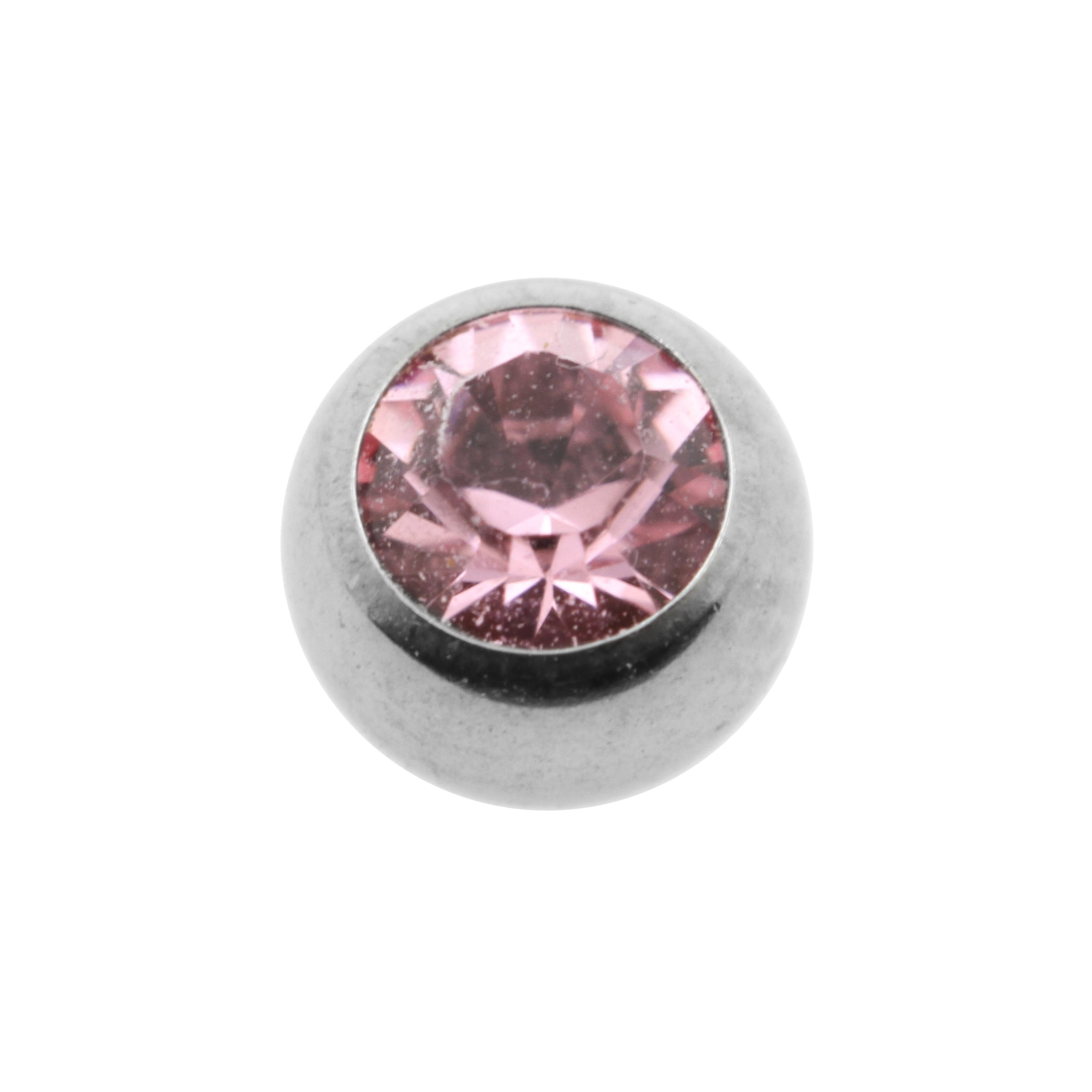 Titanium Opschroefbal Kristal Light Rose