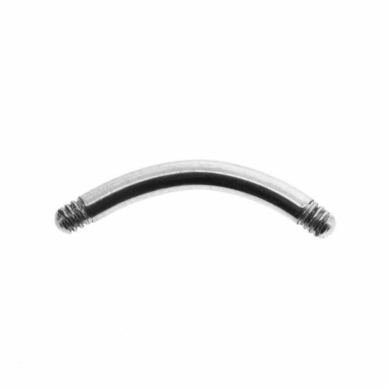 Chirurgisch Stalen Gebogen Staafje Zilver