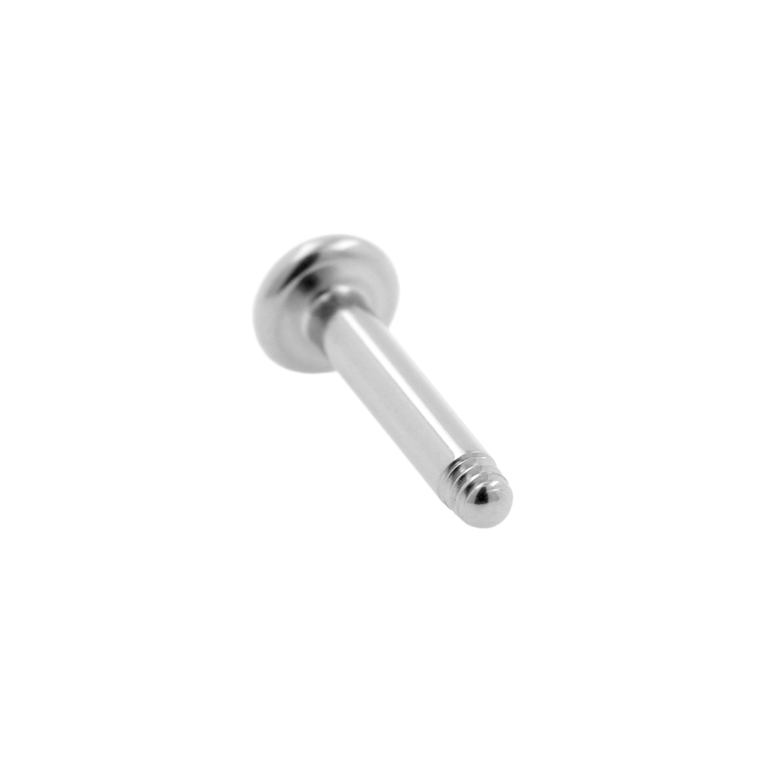 Titanium Labret Stud - 4 mm Disc Zilver