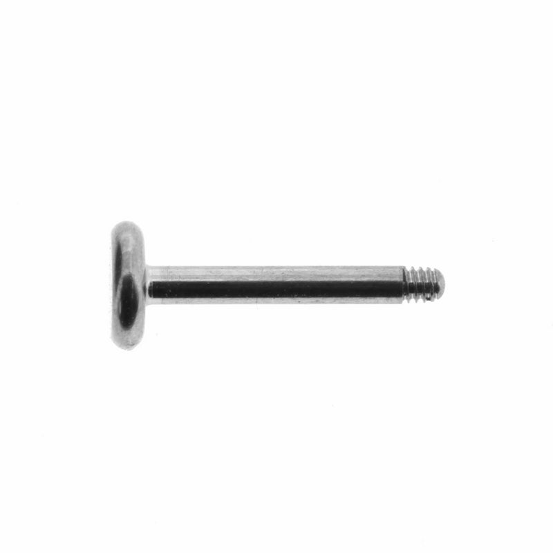 Titanium Labret Stud - 4 mm Disc Zilver