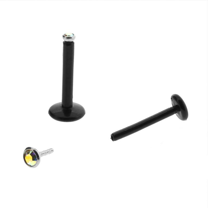 Stalen Opzetstukje Met Gem Crystal AB