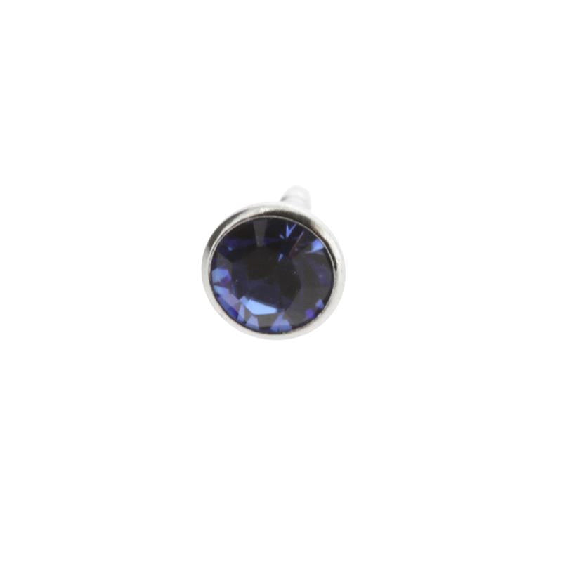 Surgical Steel Jewelled Insert For Bioplast Labret Sapphire