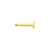 Surgical Steel Labret Stud - 4 mm Disc Gold