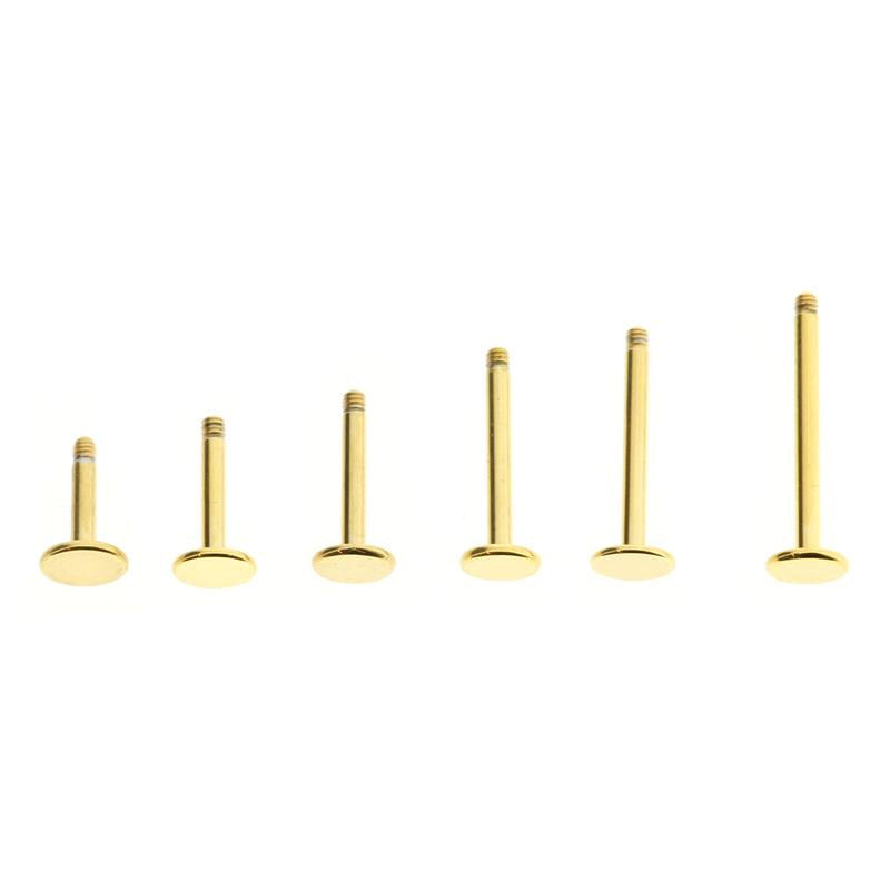 Chirurgisch Stalen Labret Stud - 4 mm Disc Goud