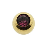 Chirurgisch Stalen Opschroefbal Met Kristal Amethyst