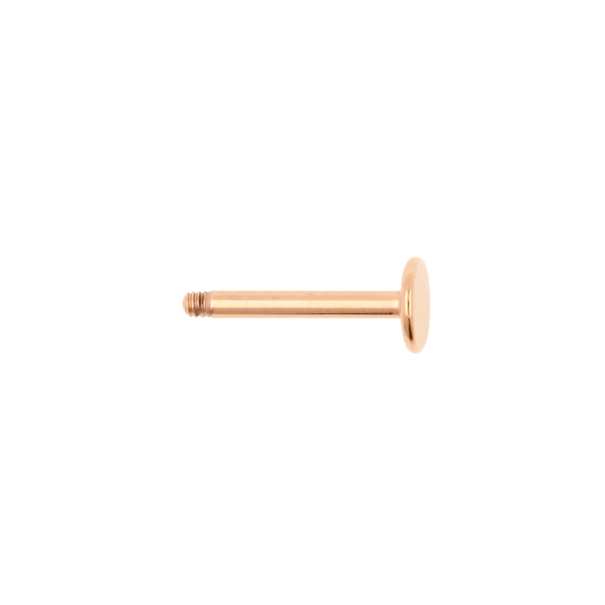 Chirurgenstahl Labret-Stecker – 4 mm Scheibe Roségold