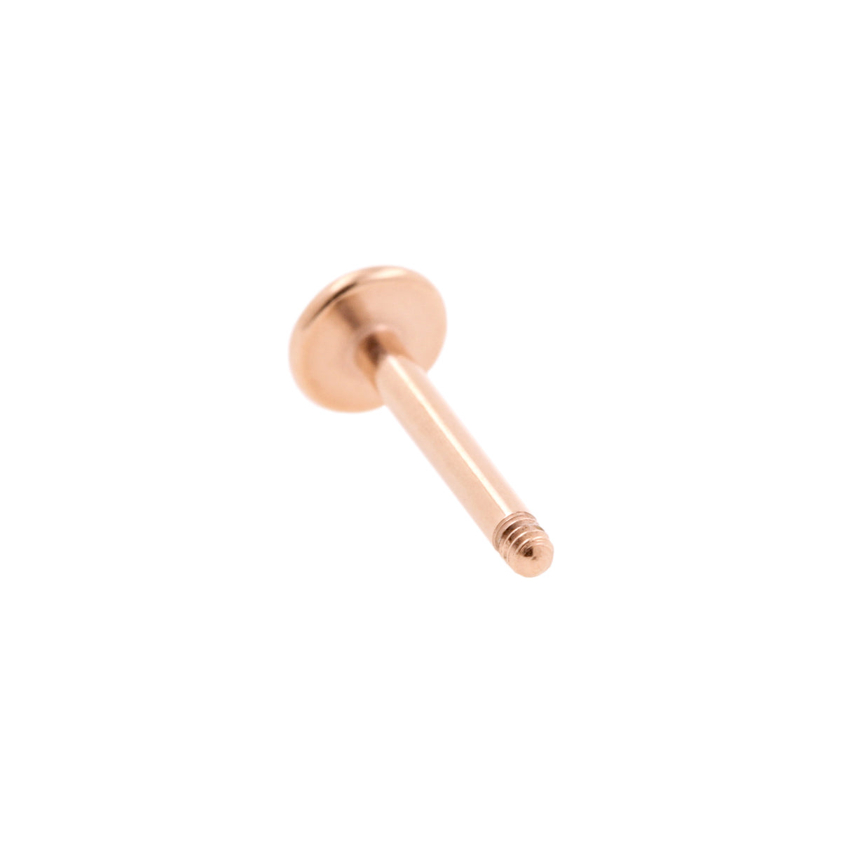 Chirurgenstahl Labret-Stecker – 4 mm Scheibe Roségold