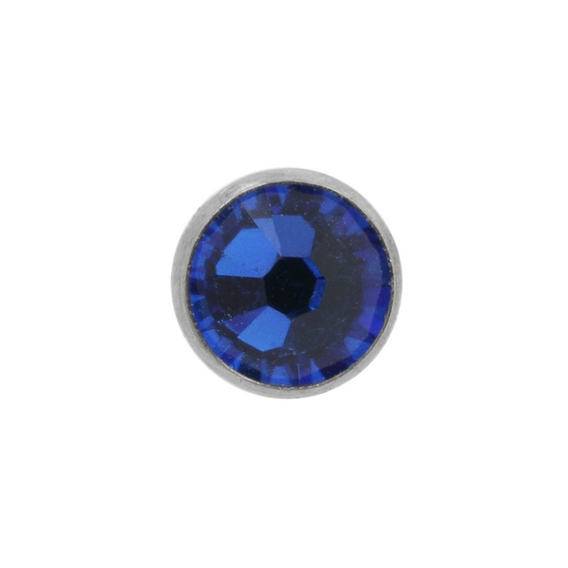 Titanium Jewelled Disc Capri blue