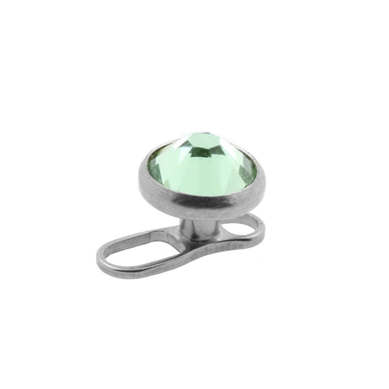 Titanium Disc Met Kristal Peridot