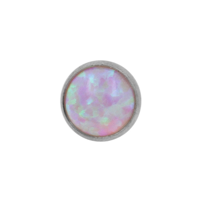 Titanium Cabochon Opaal Disc Pink Opal