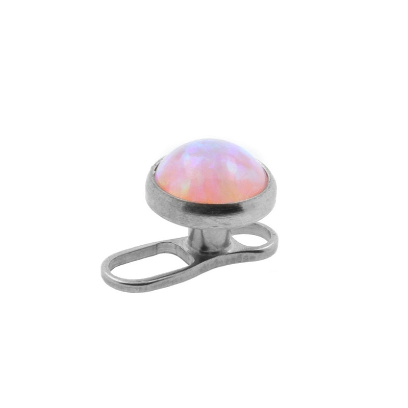 Titanium Cabochon Opaal Disc Pink Opal