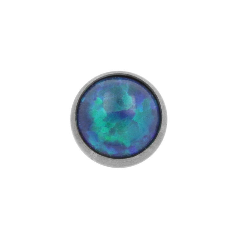 Titanium Cabochon Opaal Disc Black Opal