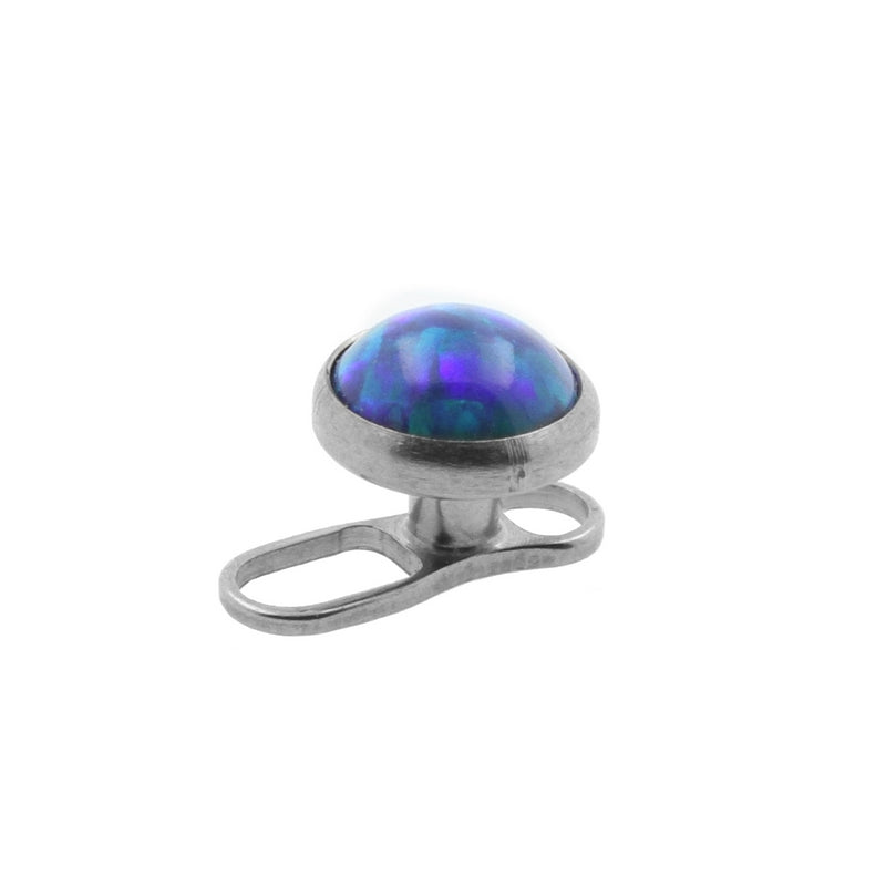 Titanium Cabochon Opaal Disc Black Opal