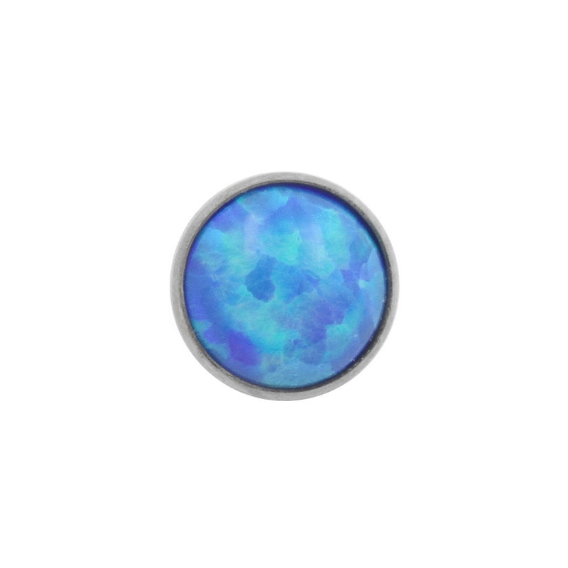 Titanium Cabochon Opal Disc Sapphire Blue Opal