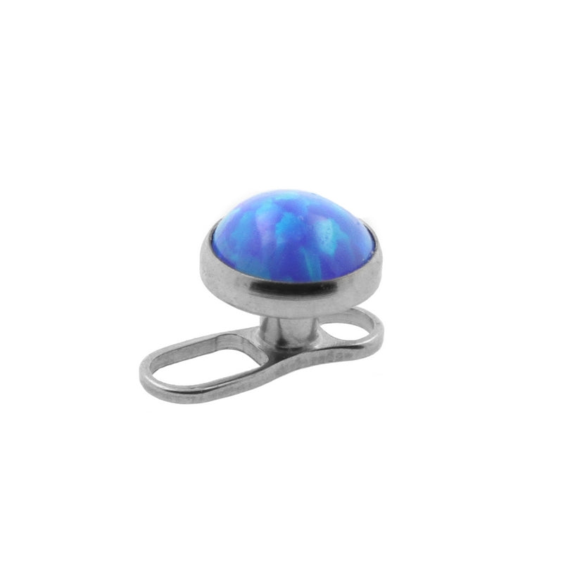 Titanium Cabochon Opaal Disc Sapphire Blue Opal