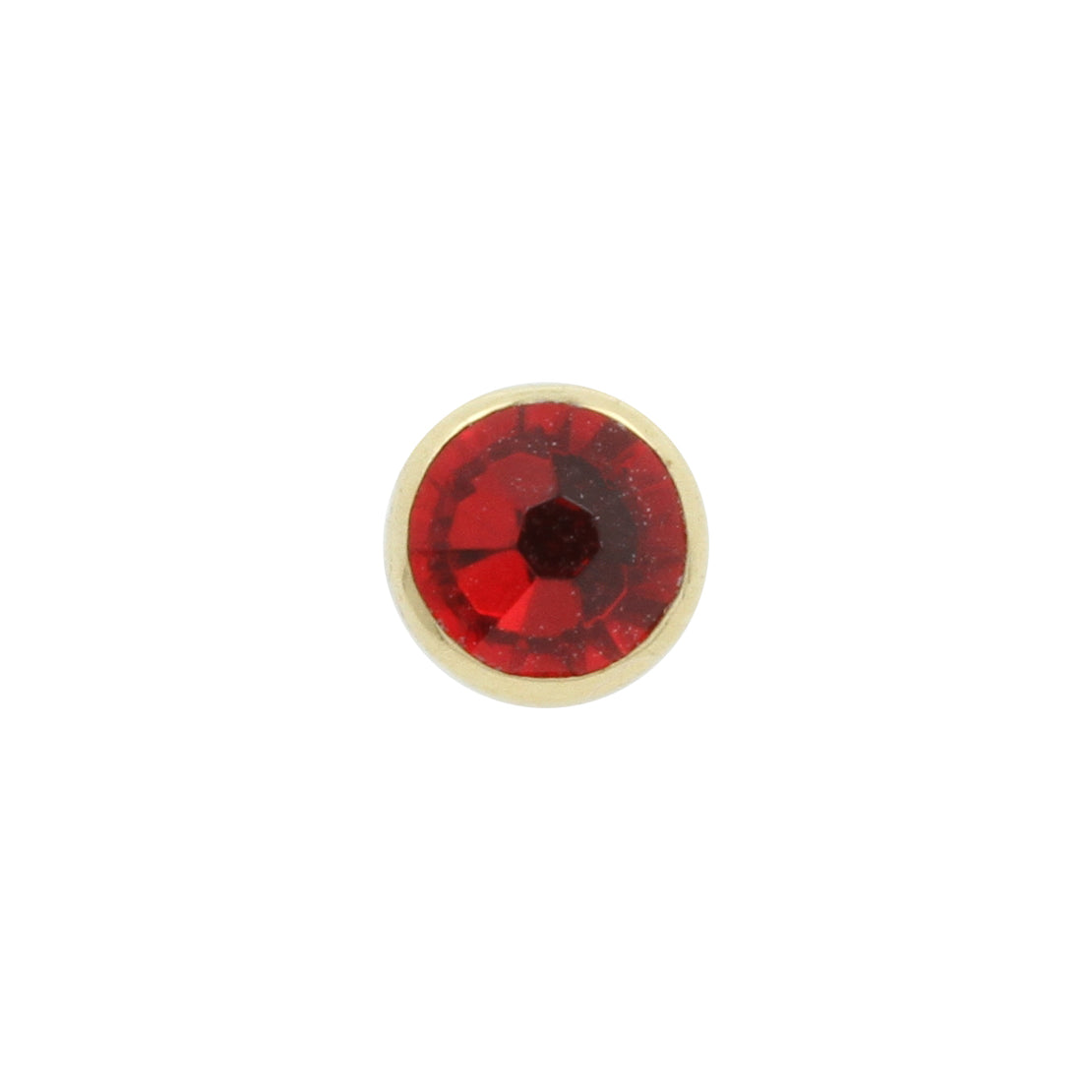 Microdermal-Disc aus 18 Karat Gold mit Zirkonia – Hellrot