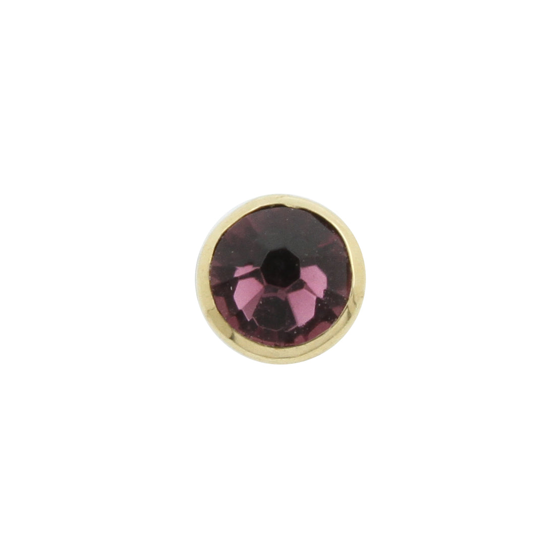 18 Karat Gold Jewelled Disc - for 1,6mm piercing jewelry