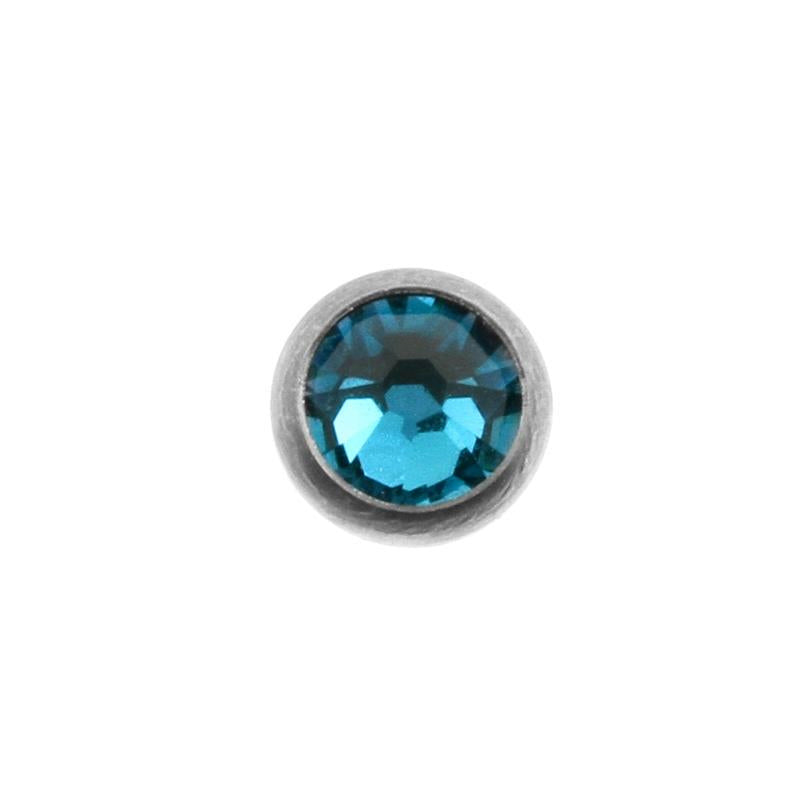 Titanium Disc Met Kristal Blue Zircon