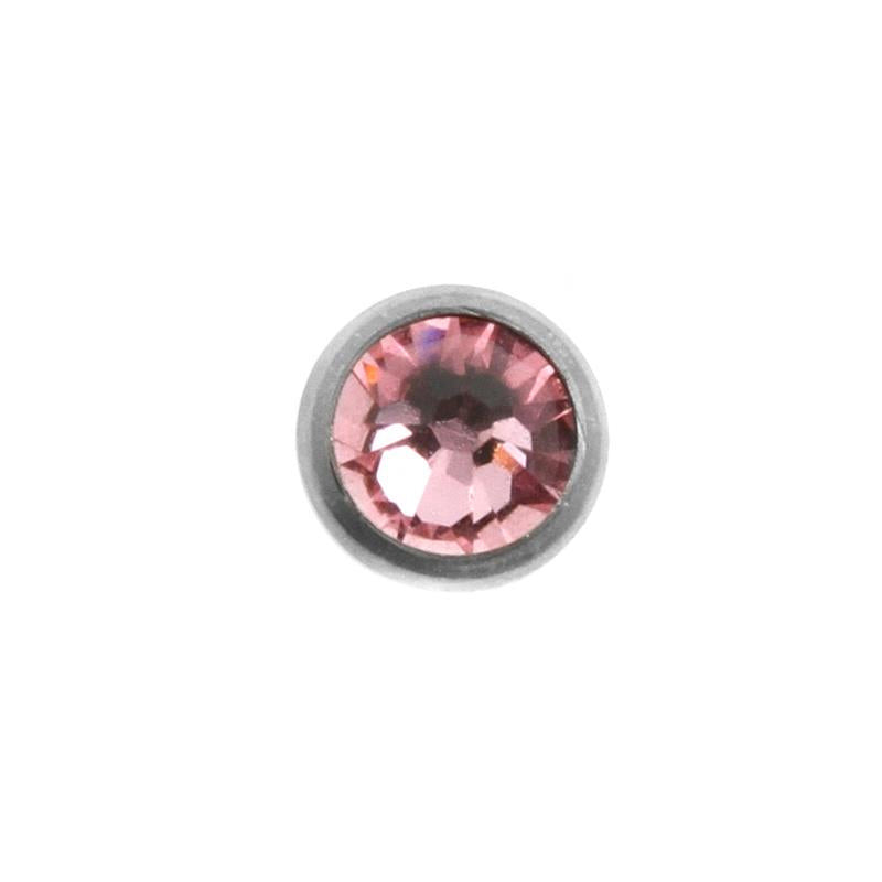 Titanium Disc Met Kristal Rose