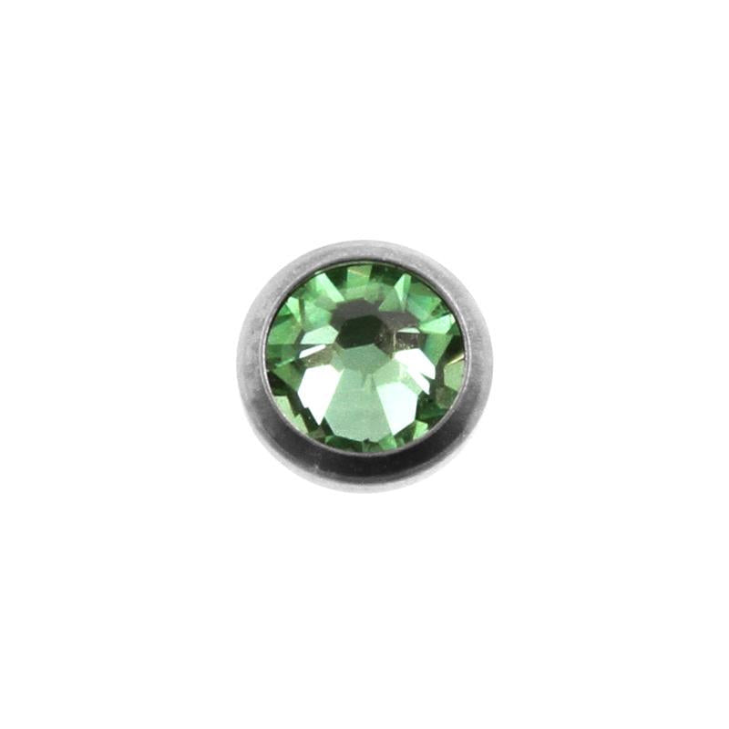 Titanium Disc Met Kristal Peridot