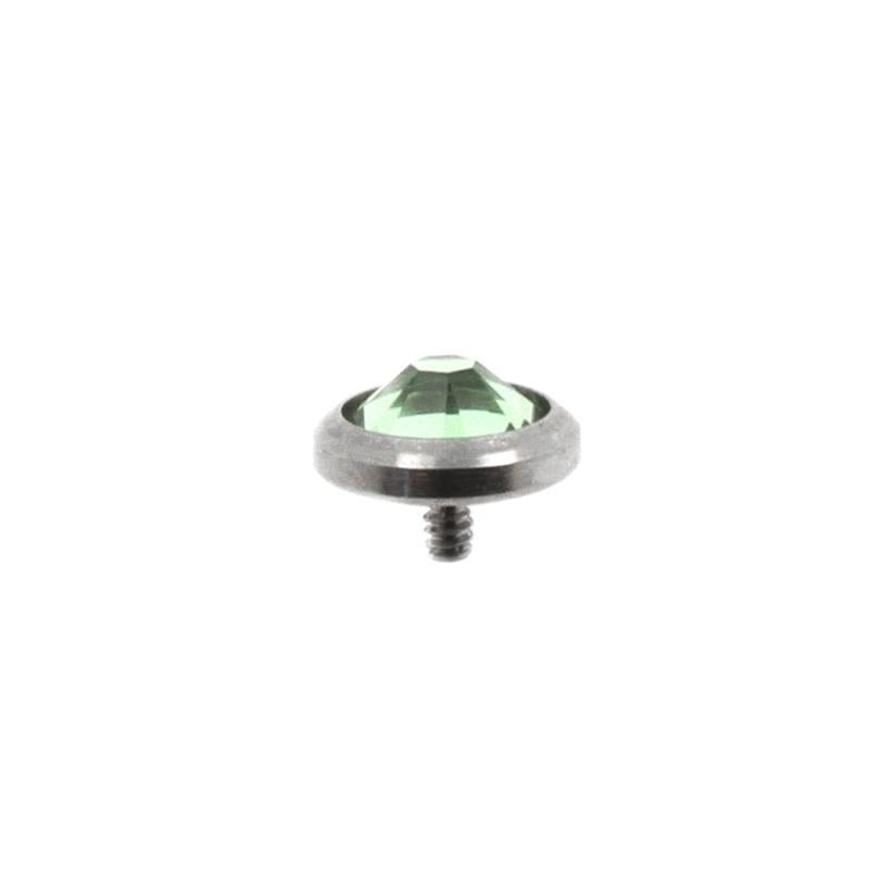 Titanium Disc Met Kristal Peridot