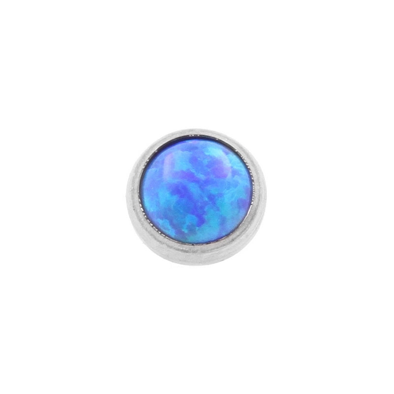 Titanium Cabochon Opaal Disc Sapphire Blue Opal