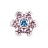Titanium Zirkonia Bloem Pink / Blue