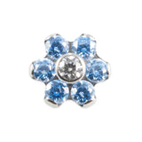 Titanium Zirkonia Bloem Blue / Clear