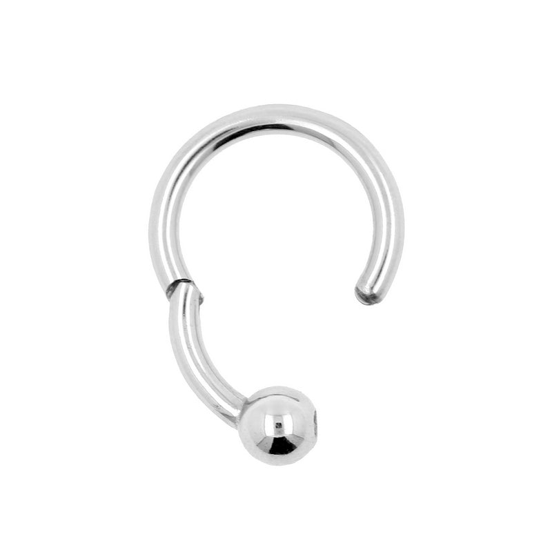 Chirurgisch Stalen Ball Closure Click Ring Zilver