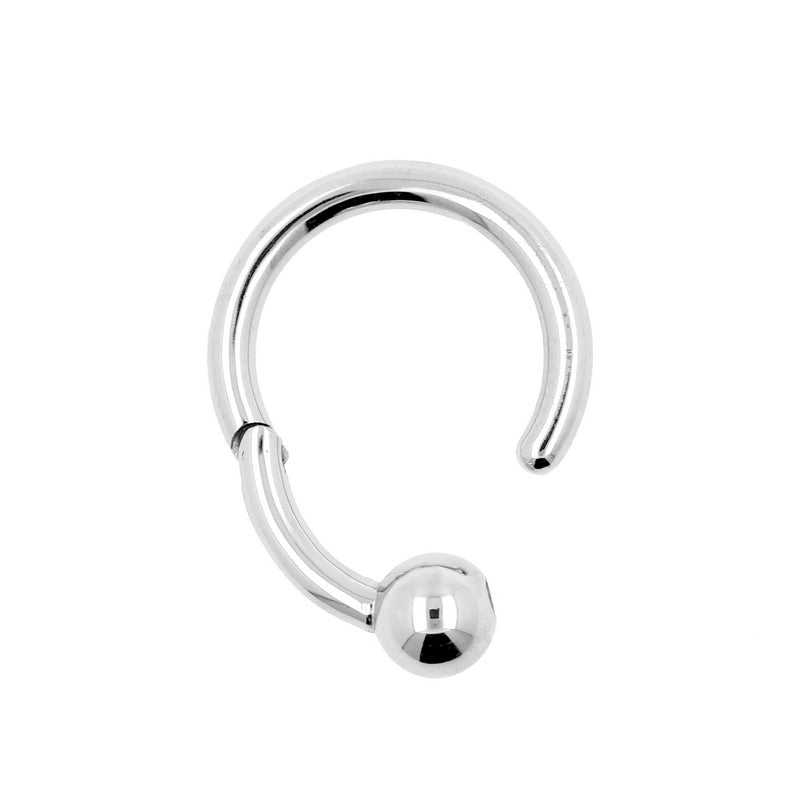 Chirurgisch Stalen Ball Closure Click Ring Zilver