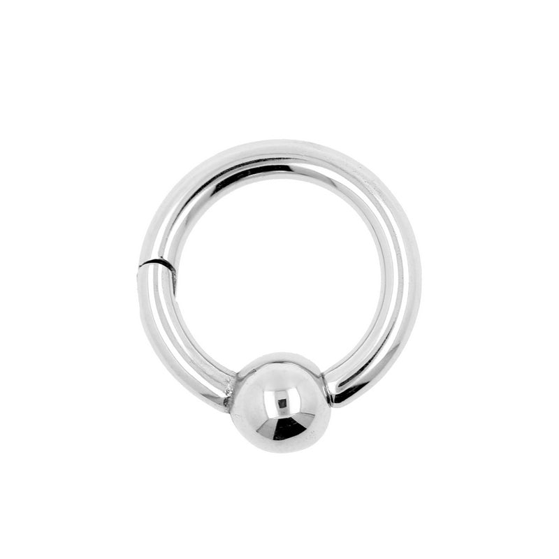 Chirurgisch Stalen Ball Closure Click Ring Zilver