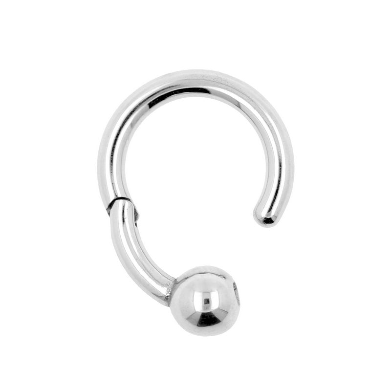 Chirurgisch Stalen Ball Closure Click Ring Zilver