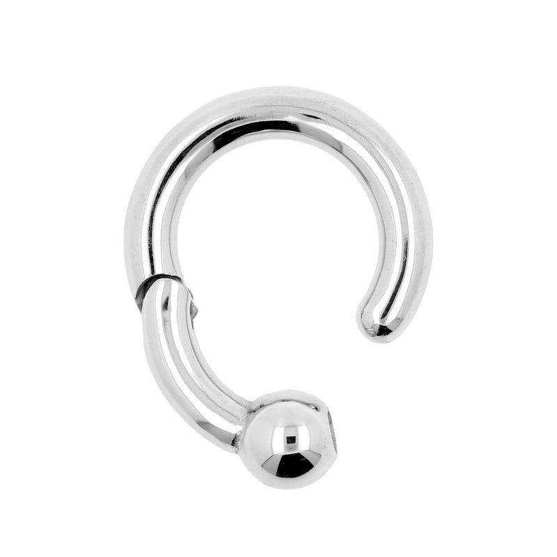 Chirurgisch Stalen Ball Closure Click Ring Zilver