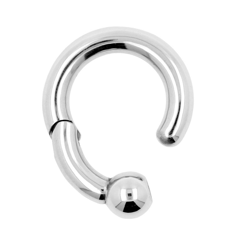 Chirurgisch Stalen Ball Closure Click Ring Zilver